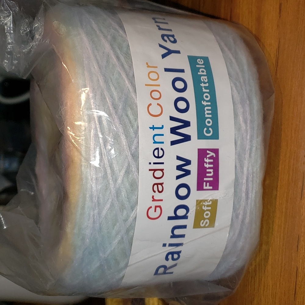 Gradient Color Rainbow Wool Yarn Skein